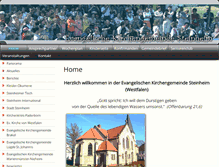 Tablet Screenshot of evang-kirche-steinheim.de